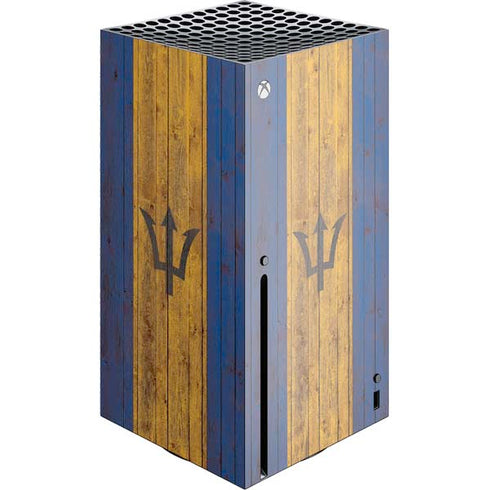 Barbados Flag Dark Wood Xbox Series X Skins