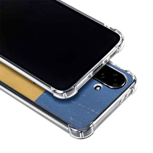 Barbados Flag Distressed Galaxy A36 5G Clear Case