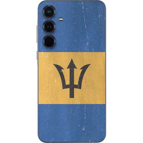 Barbados Flag Distressed Galaxy A36 5G Skin