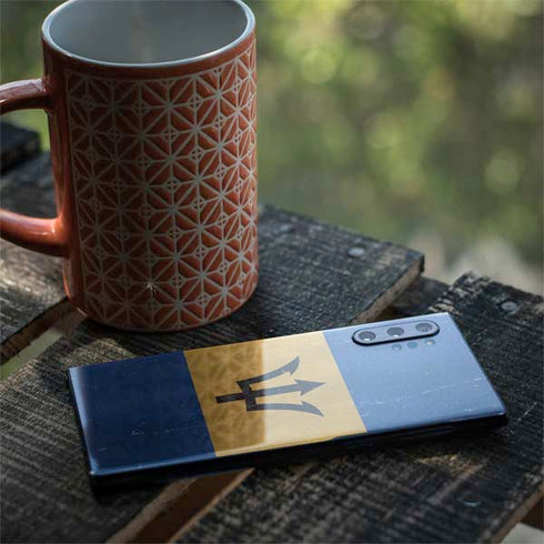 Barbados Flag Distressed Galaxy Note 10 Plus Skin