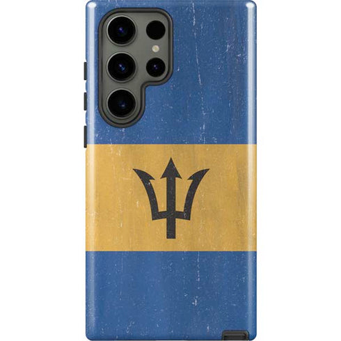 Barbados Flag Distressed Galaxy S23 Ultra Pro Case