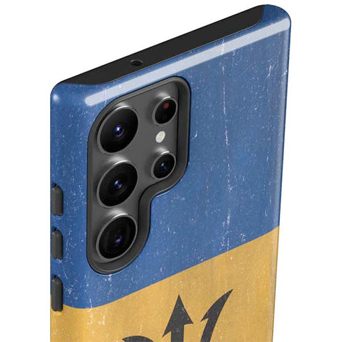 Barbados Flag Distressed Galaxy S23 Ultra Pro Case