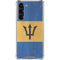 Barbados Flag Distressed Galaxy S24 FE Clear Case