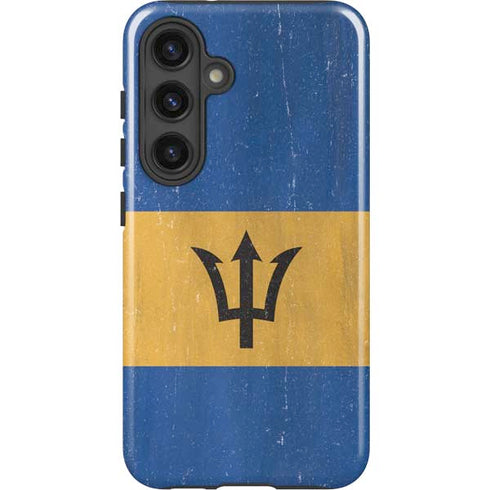 Barbados Flag Distressed Galaxy S25 Plus Impact Case