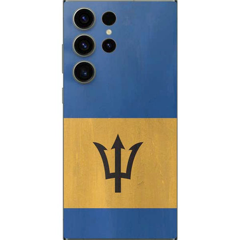 Barbados Flag Distressed Galaxy S25 Ultra Skin