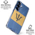 Barbados Flag Distressed Galaxy S25 Clear Case