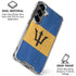 Barbados Flag Distressed Galaxy S26 Clear Case