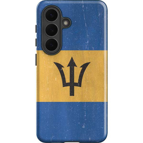 Barbados Flag Distressed Galaxy S26 Plus Impact Case