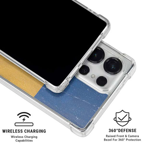 Barbados Flag Distressed Galaxy S26 Ultra Clear Case