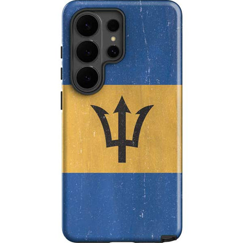 Barbados Flag Distressed Galaxy S26 Ultra Impact Case
