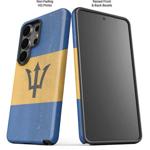 Barbados Flag Distressed Galaxy S26 Ultra Impact Case