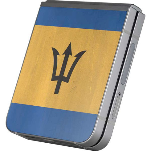 Barbados Flag Distressed Galaxy Z Flip6 Skin