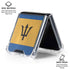Barbados Flag Distressed Galaxy Z Flip6 Clear Case