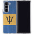 Barbados Flag Distressed Galaxy Z Fold5 5G Clear Case