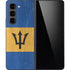 Barbados Flag Distressed Galaxy Z Fold5 5G Skin