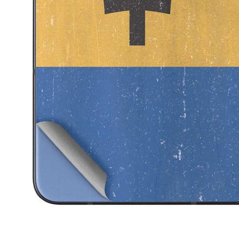 Barbados Flag Distressed Galaxy Z Fold5 5G Skin