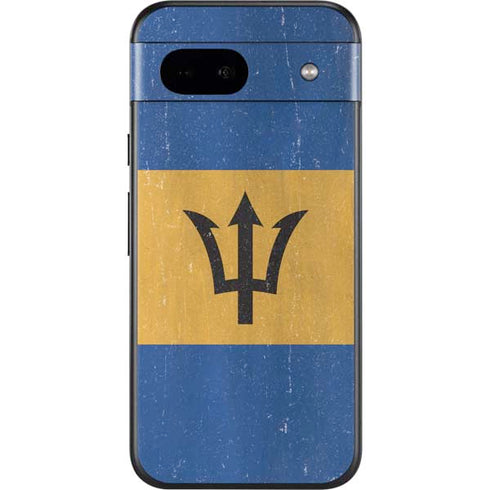Barbados Flag Distressed Google Pixel 8a Skin