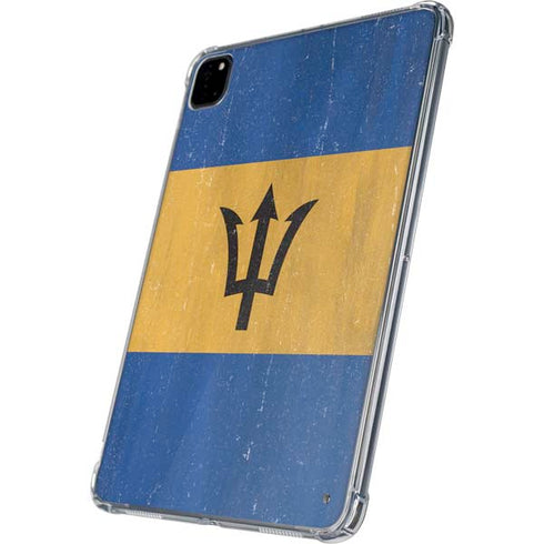 Barbados Flag Distressed iPad Pro 11in (2024) Clear Case