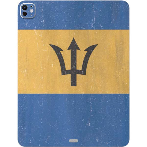 Barbados Flag Distressed iPad Pro 13in M4 (2024) Skin