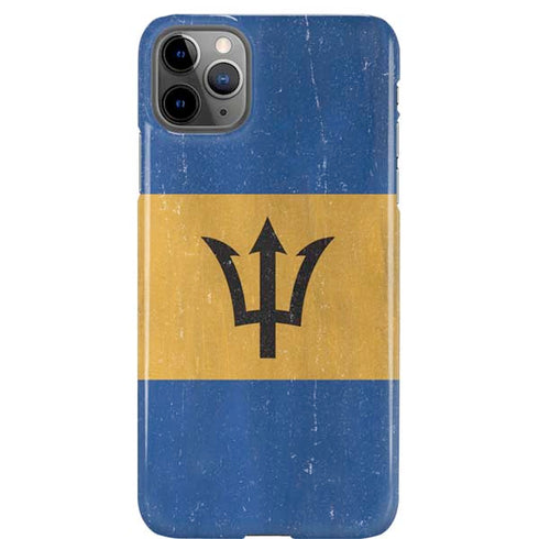 Barbados Flag Distressed iPhone Cases