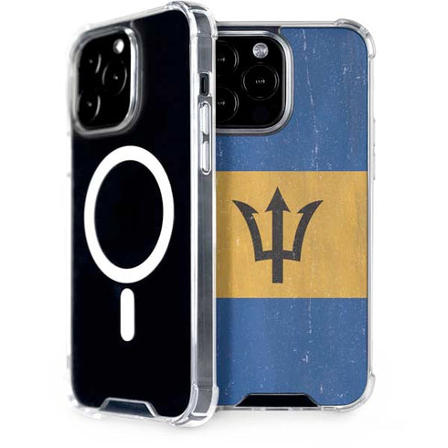 Barbados Flag Distressed iPhone Cases