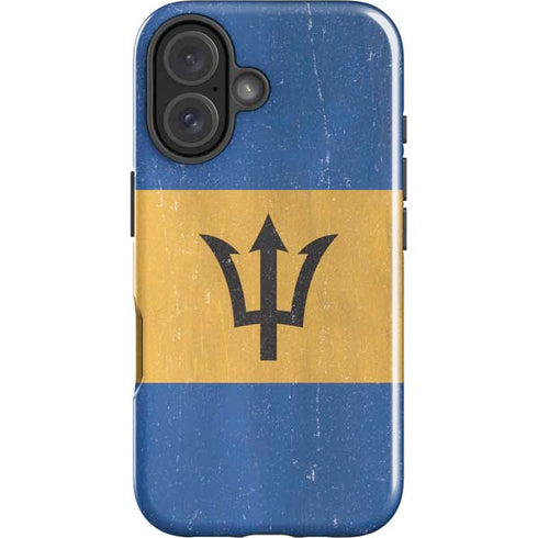 Barbados Flag Distressed iPhone 16 Impact Case
