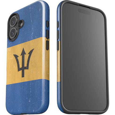 Barbados Flag Distressed iPhone 16 Impact Case