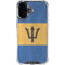 Barbados Flag Distressed iPhone 16 Plus Clear Case