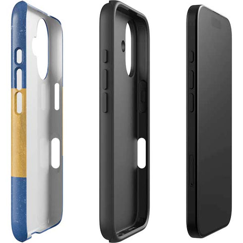 Barbados Flag Distressed iPhone 16 Plus Impact Case