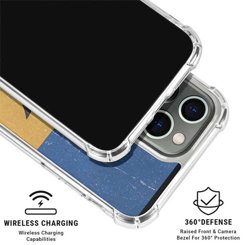 Barbados Flag Distressed iPhone 16 Pro Clear Case