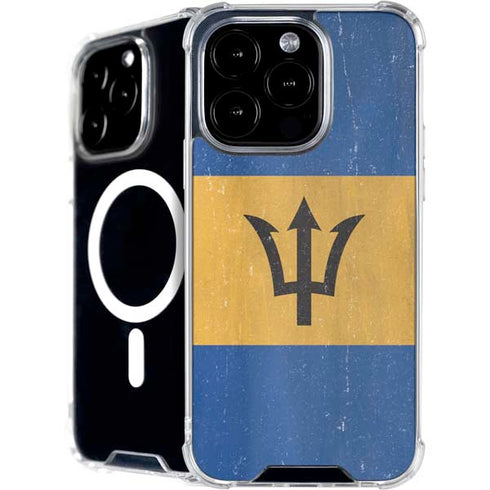 Barbados Flag Distressed iPhone 16 Pro MagSafe Case