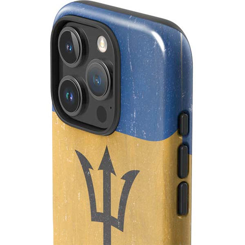 Barbados Flag Distressed iPhone 16 Pro Max Impact Case