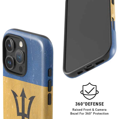 Barbados Flag Distressed iPhone 16 Pro Max Magsafe Impact Case