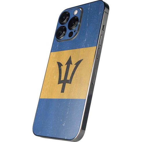 Barbados Flag Distressed iPhone 16 Pro Skin