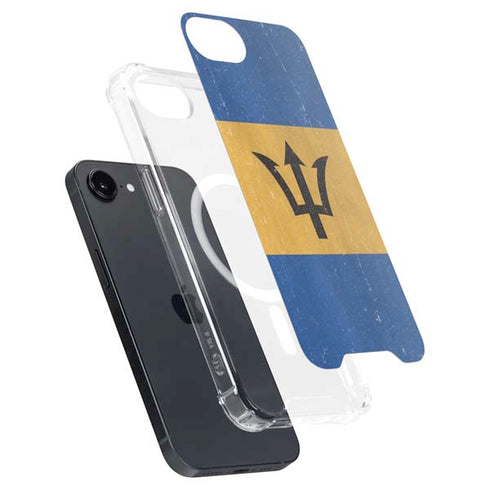 Barbados Flag Distressed iPhone 16e MagSafe Case