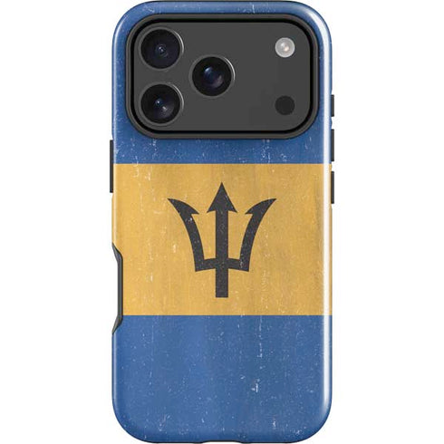 Barbados Flag Distressed iPhone 18 Pro Impact Case