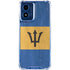 Barbados Flag Distressed Moto G Play 4G (2024) Clear Case
