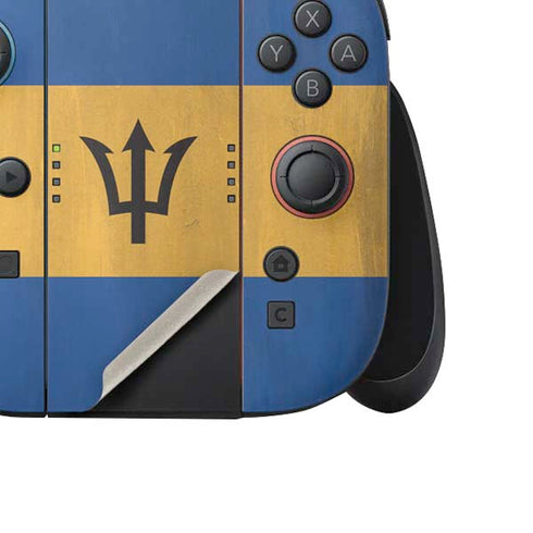 Barbados Flag Distressed Nintendo Switch 2 (2025) Joy-Con Controller Skin