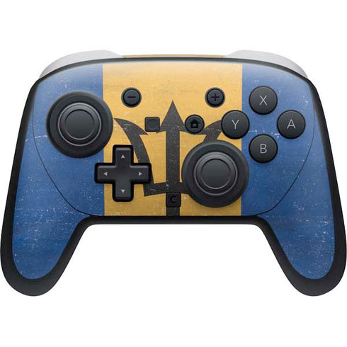 Barbados Flag Distressed Nintendo Skins