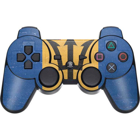 Barbados Flag Distressed PS3 Dual Shock wireless controller Skin