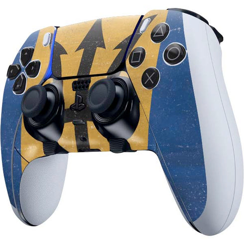 Barbados Flag Distressed PS5 DualSense Edge Pro Controller Skin