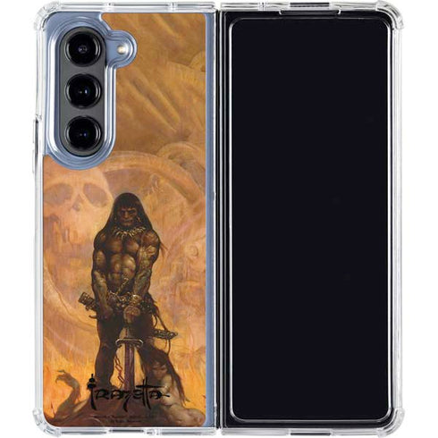 Barbarian by Frazetta Galaxy Z Fold5 5G Clear Case