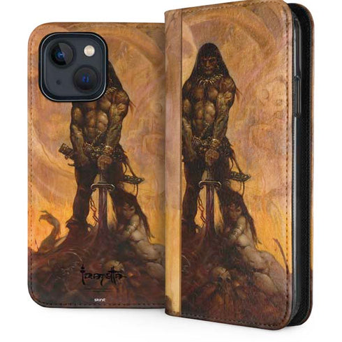 Barbarian by Frazetta iPhone 15 Plus Folio Case
