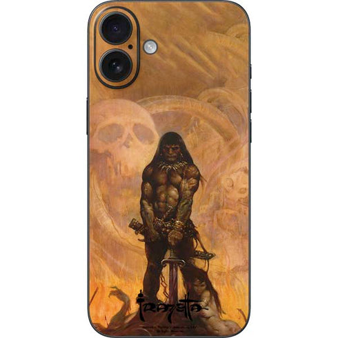 Barbarian by Frazetta iPhone 16 Plus Skin