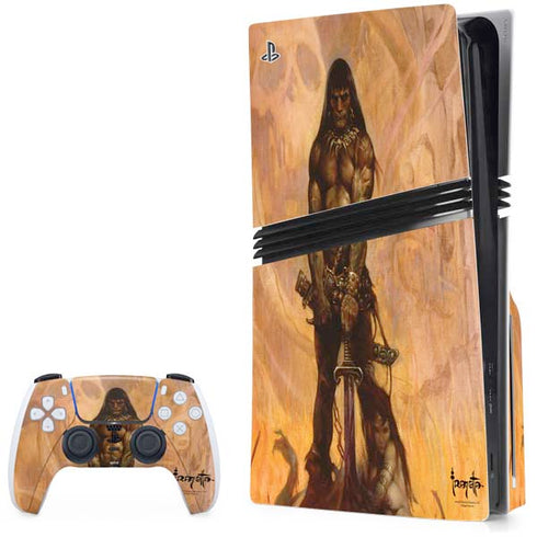 Barbarian by Frazetta PS5 Pro Disk Bundle Skin