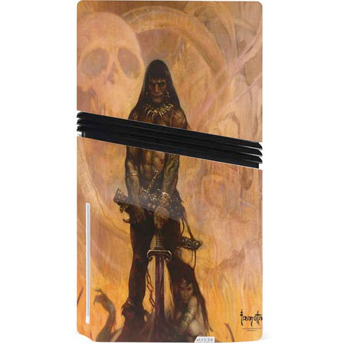 Barbarian by Frazetta PS5 Pro Disk Bundle Skin