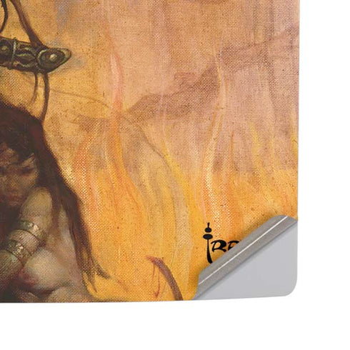 Barbarian by Frazetta PS5 Pro Disk Console Skin
