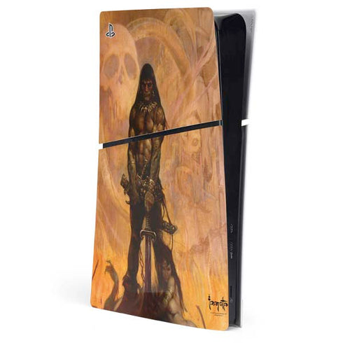 Barbarian by Frazetta PS5 Slim Digital Edition Console Skin