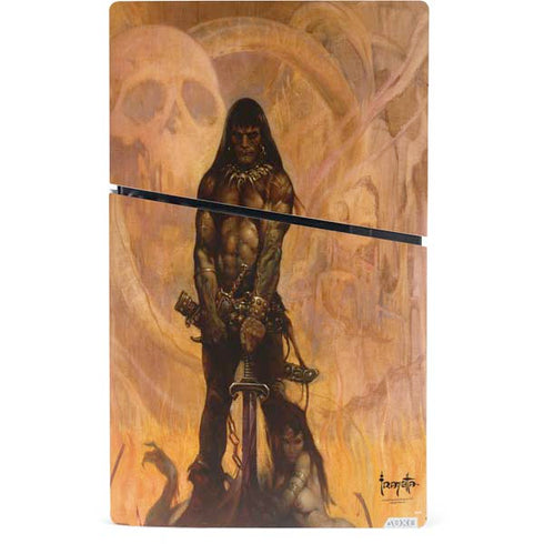Barbarian by Frazetta PS5 Slim Digital Edition Console Skin