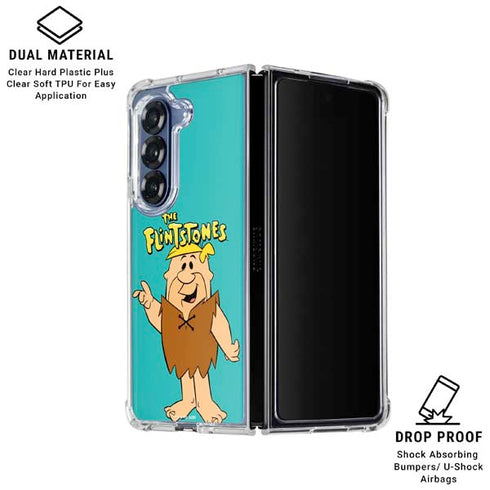 The Flinstones Barney Rubble Galaxy Z Fold6 Clear Case